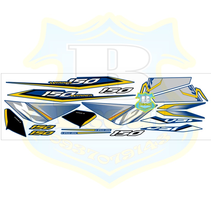 ( Quí khách vui lòng mang ra tiệm cho thợ dán ) Tem winner R xanh