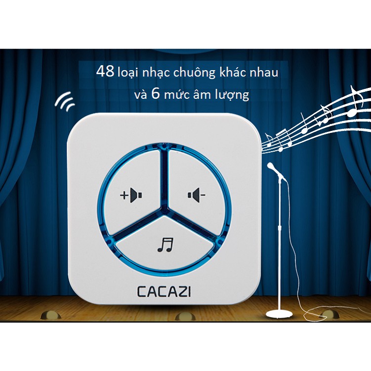 Chuông cửa không dây Cacazi Katjas 9909 chống nước tốt, sang trọng, cao cấp