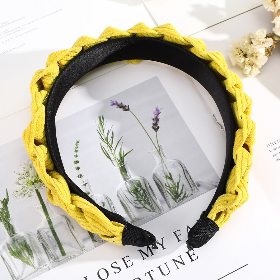 Cài tóc vải nhung kẻ sọc thời trang Hàn Quốc cho nữ