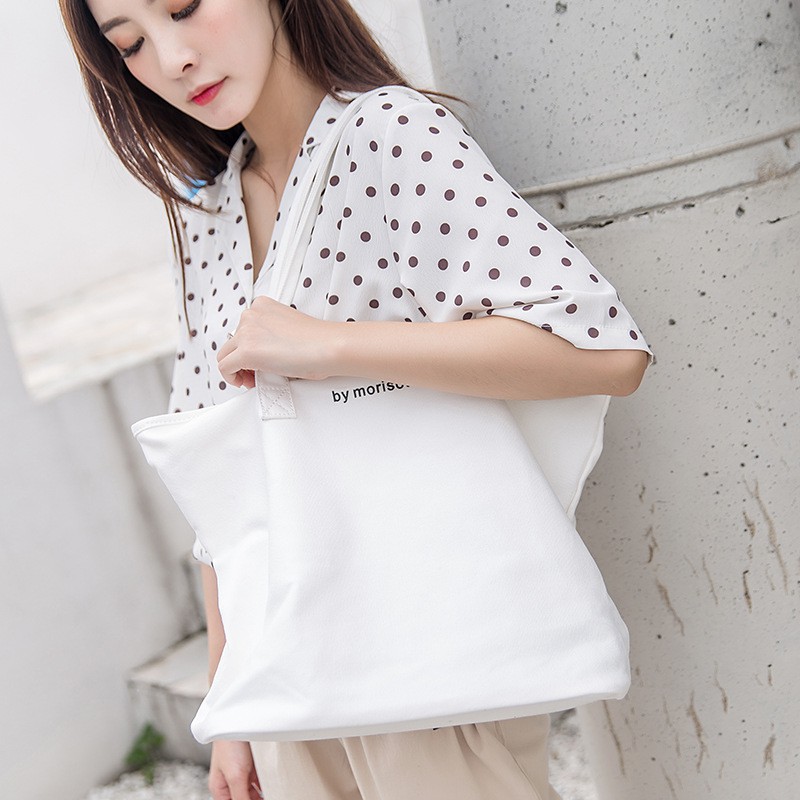 Túi Tote Vải Canvas Sành Điệu Phong Cách Hàn Quốc Hàng Chuẩn Loại Một