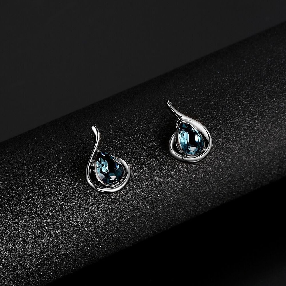 Bộ Vòng cổ + Bông Tai Đính Kim Cương Pha Lê Toàn Diện Thời Trang Phổ Biến Mới
