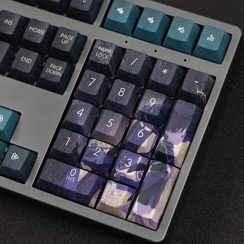 Kunikuzushi Keycap Cherry Profile Genshin Impact Scaramouche Theme Anime PBT Dye Sub Bàn phím cơ Keycaps
