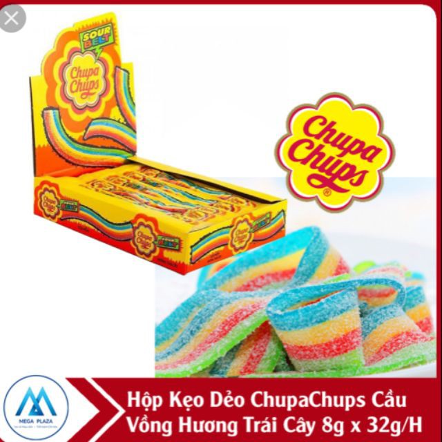 Hộp kẹo dẻo Chupa Chups cầu vồng hương trái cây