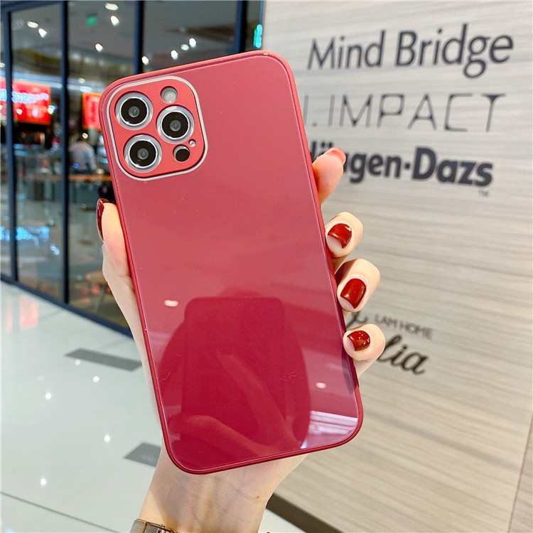 Ốp lưng mặt gương kính cho iphone viền vuông độ IP12 cho các dòng iphone từ 6/6s đến 12promax