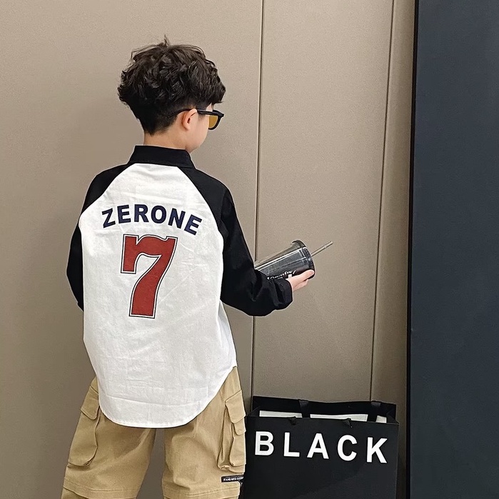 Áo sơ mi BXPB dài tay in họa tiết thời trang cho bé trai 3-15 tuổi