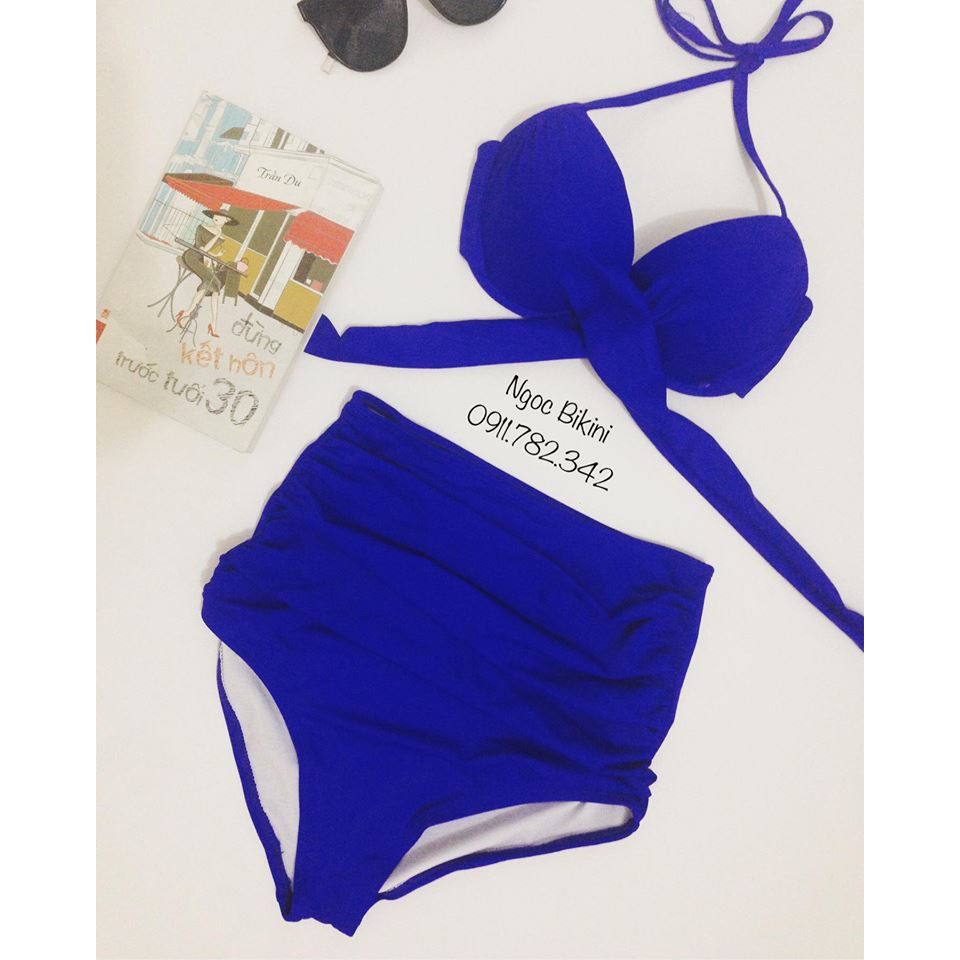 ĐỒ BƠI NỮ Bikini 2 mảnh chéo xanh coban ( Ảnh chụp thật từ khách) mới nhất