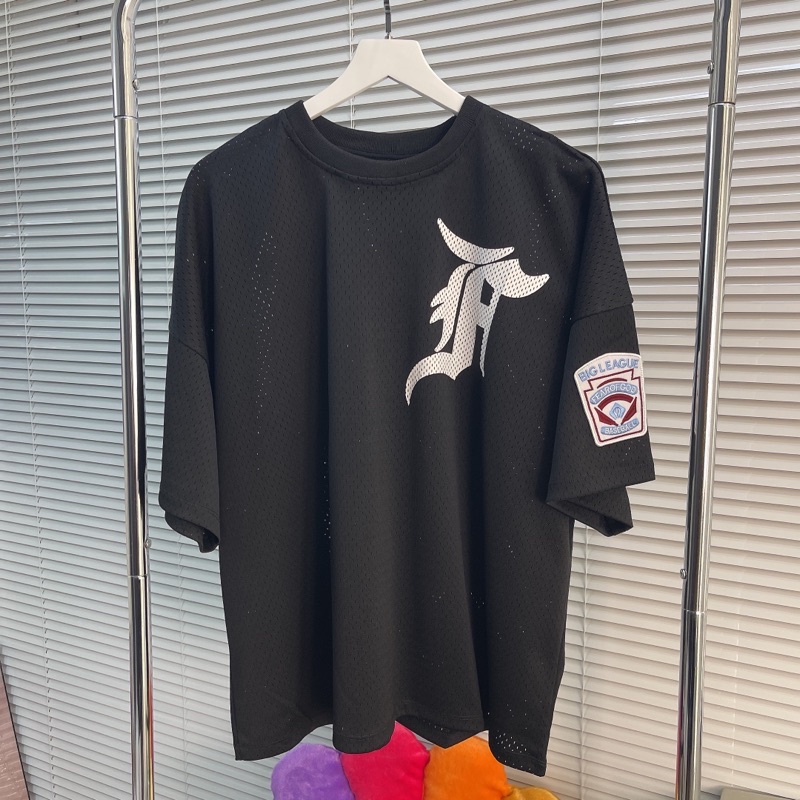 ⚡️ - Áo mesh tee Fear of God Mesh Batting Practice Jersey Black, áo bóng chày FOG