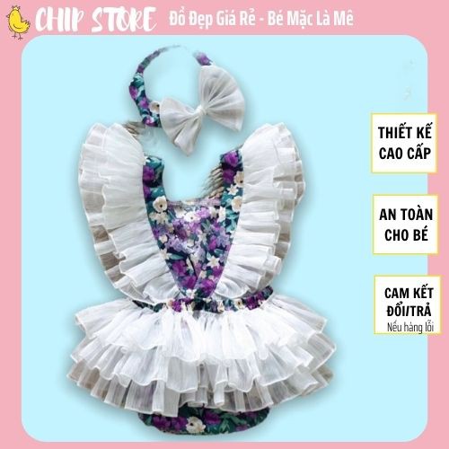 Body hoa tím sang chảnh cho bé sơ sinh 1 tuổi CHIP STORE