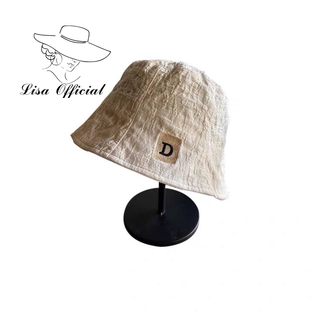 Mũ tai bèo họa tiết chữ D hợp thời trang Hàn Quốc trẻ trung cho nữ LISA OFFICIAL SV 35