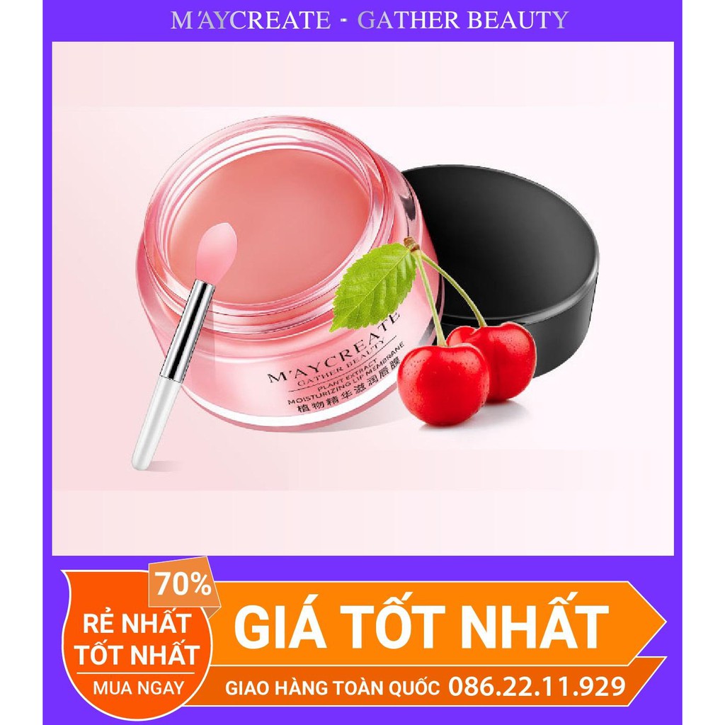 Mặt Nạ Ngủ cho Môi Cherry Maycreate Hàng Nội Địa Trung.