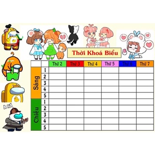 Thời khoá biểu hero team 2 tấm