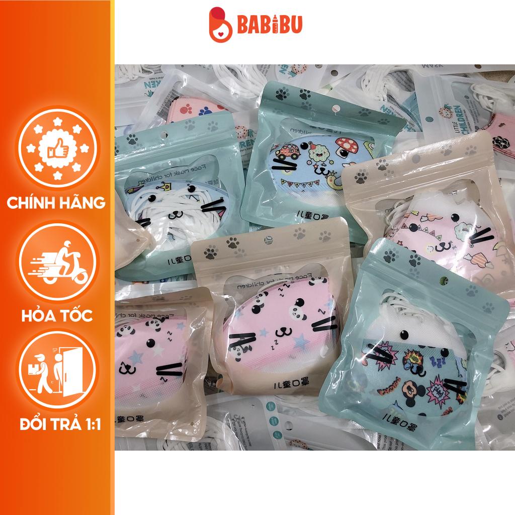 Khẩu Trang 3 Lớp Set 10 Chiếc In Hình Babibu - KT3L