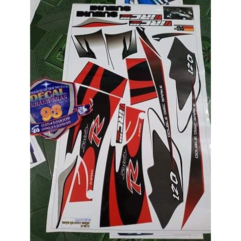 tem rời satria R120 đỏ đen