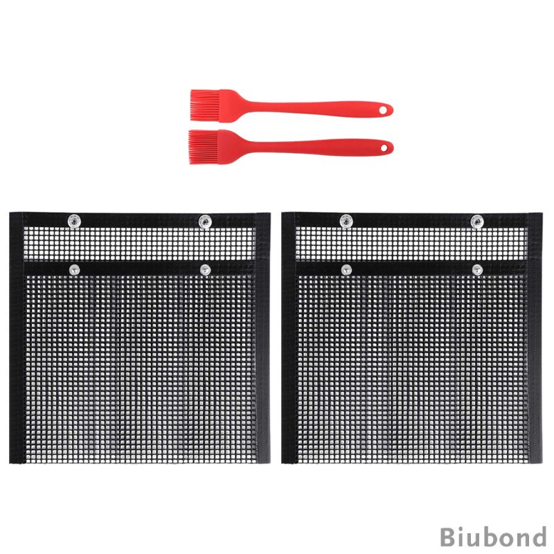 Túi Lưới Nướng Bbq Chịu Nhiệt Kèm Cọ Silicon