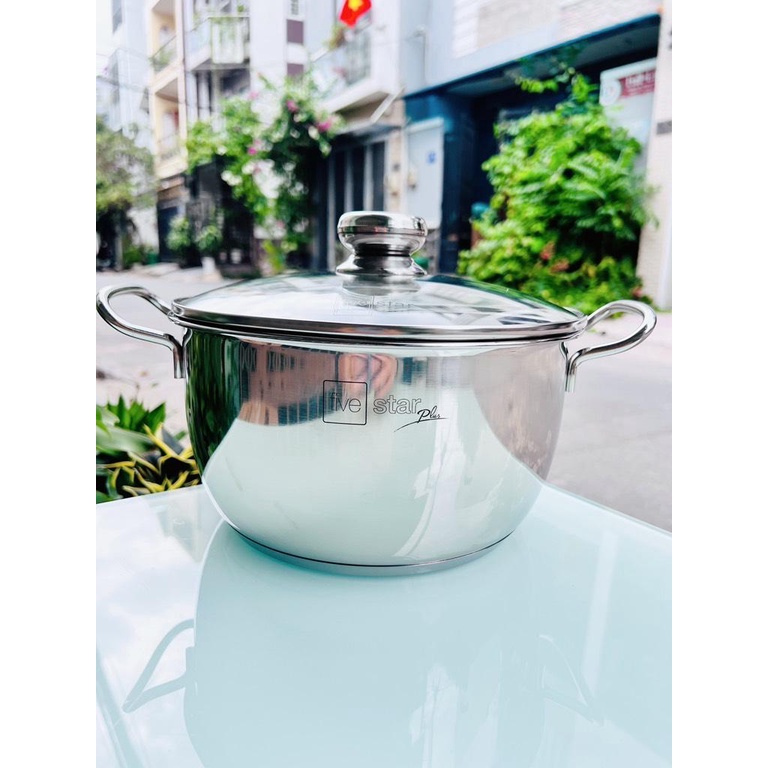Nồi inox fivestar 3 lớp dày dặn 24cm - nấu được bếp từ (hàng khuyến mãi Vinamilk)