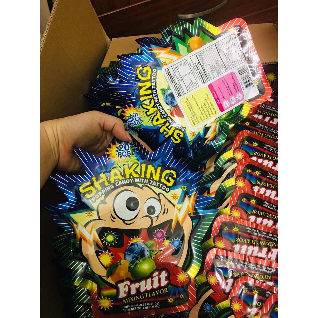 Kẹo nổ Striking Popping Candy có 20 gói nhỏ siêu ngon