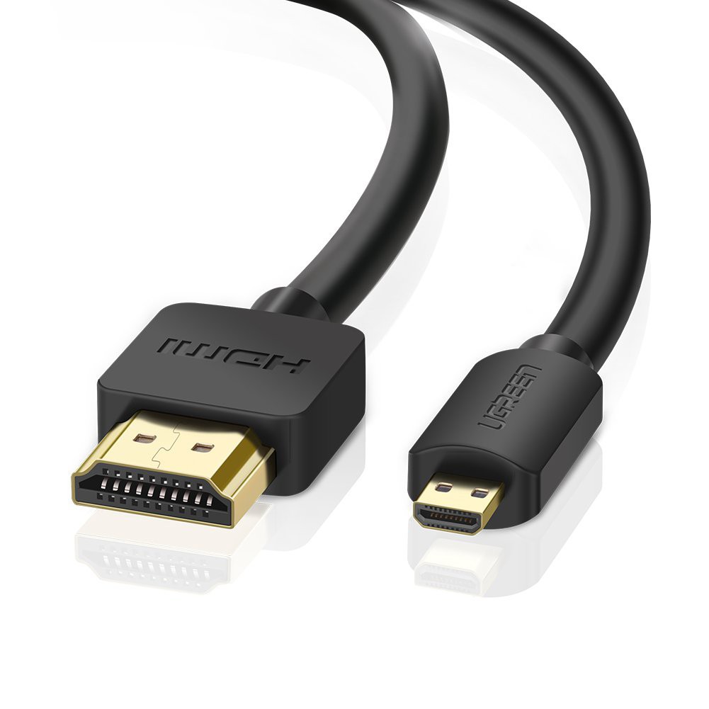 Cáp Micro HDMI chuẩn D ra HDMI chuẩn A dài 1,5M đến 3M Ugreen [30102/30103/30104]