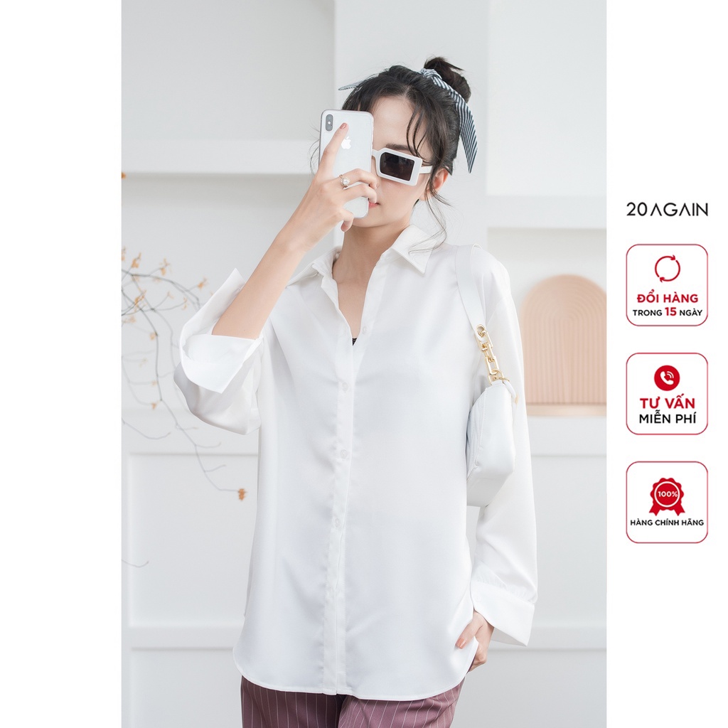 Áo sơ mi dài tay cổ đức 20Again, thiết kế độc đáo, sành điệu ASA2425