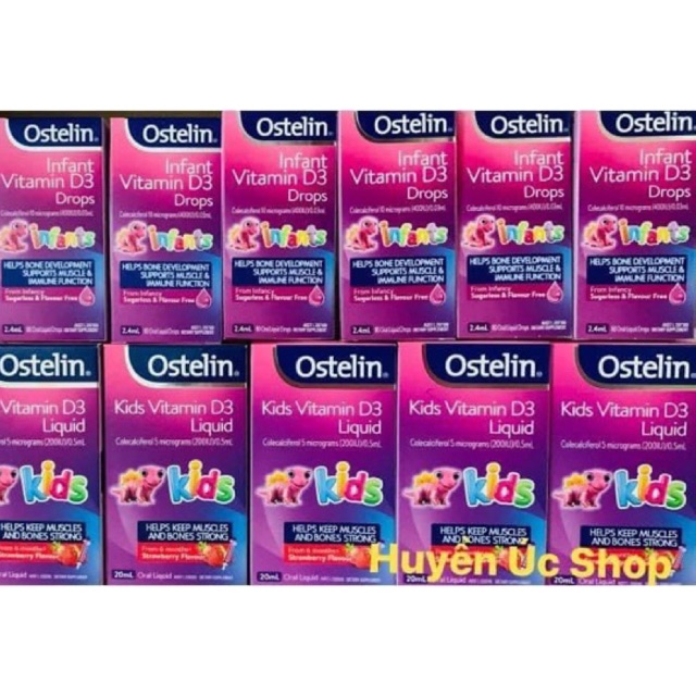 Vitamin D Ostelin Liquid - VItamin D dạng nước cho trẻ dưới 1 tuổi (20ml)