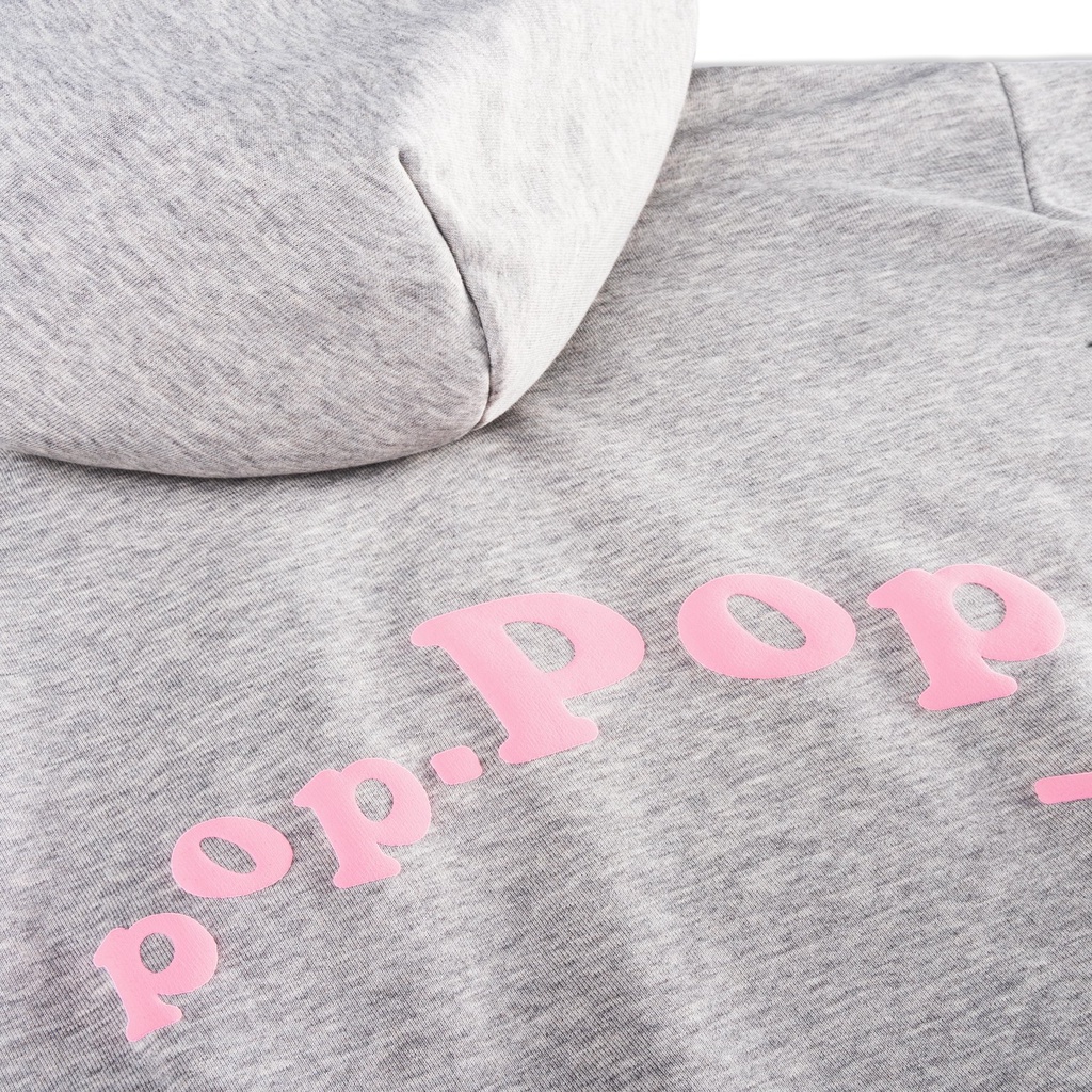 Áo Hoodie POPPOP FALLING OVERSIZE CROP/ GREY