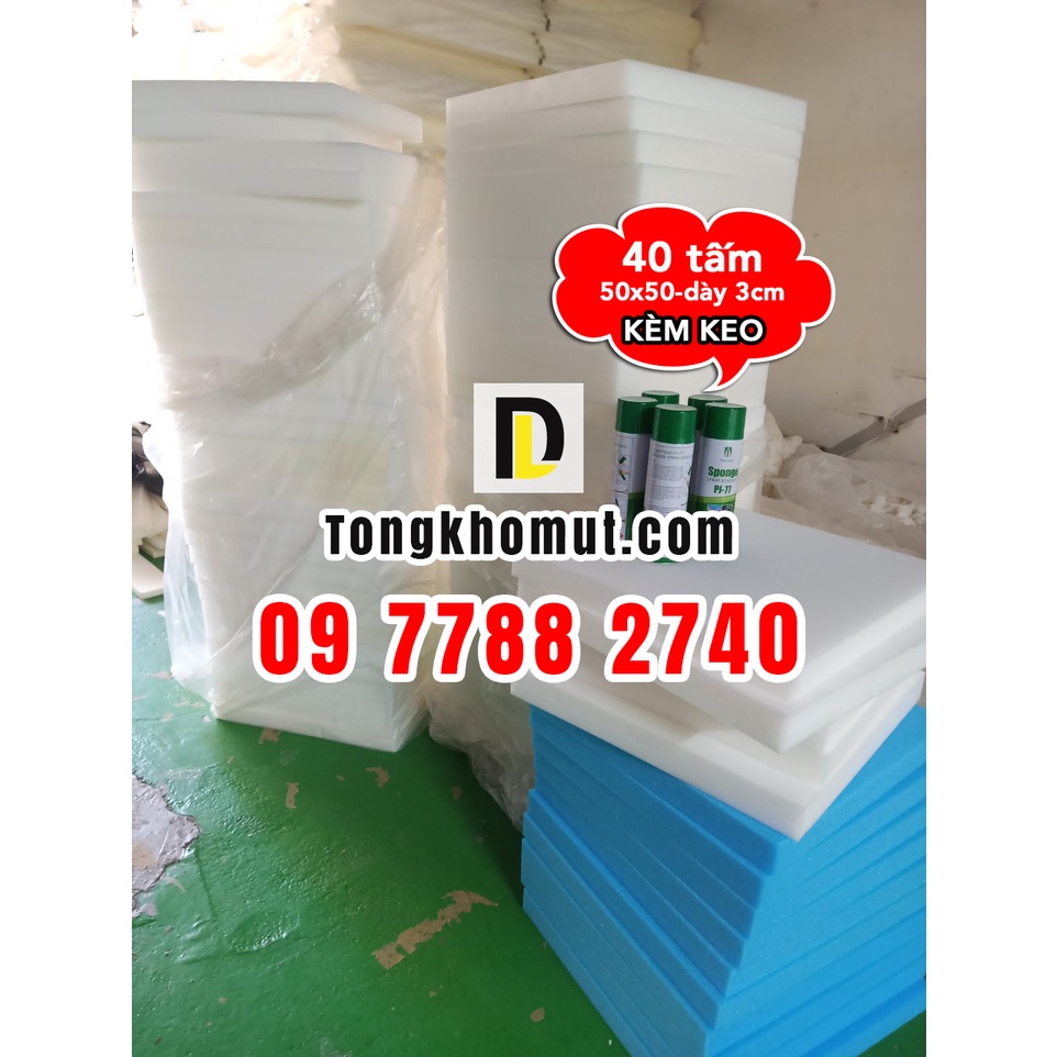 Combo 40 tấm mút trứng kt 40x40cm dày 3cm cách âm, tiêu âm