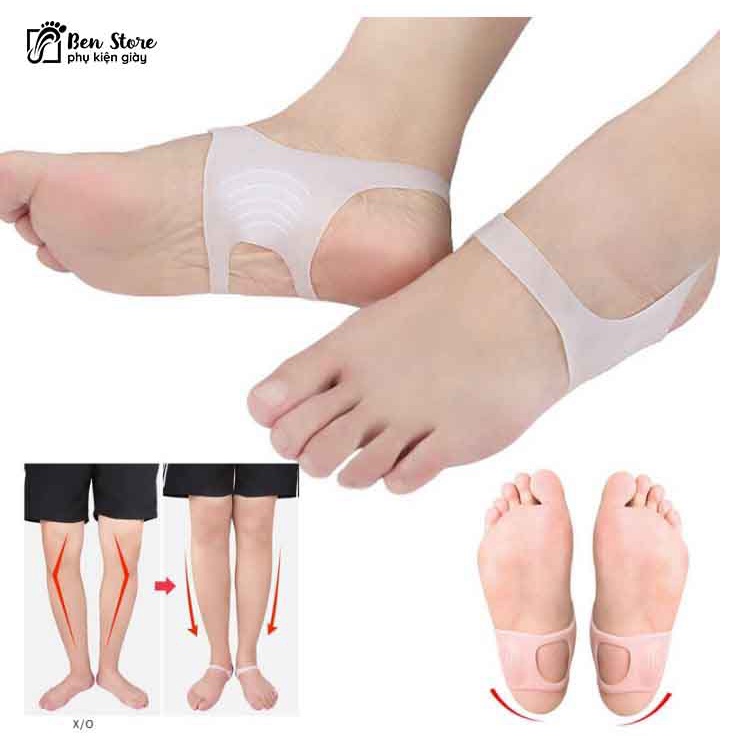 1 Cặp Miếng Lót Hỗ Trợ Vòm, Đệm Chân, đế chỉnh hình bàn chân dẹt, chân chữ O #sil 77