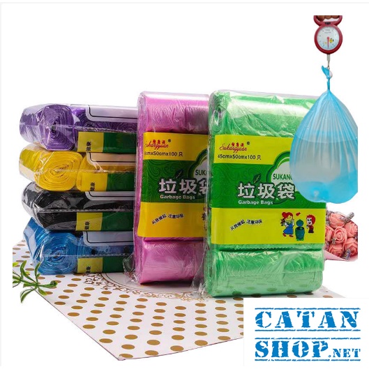 Set 5 cuộn túi rác size 45x50cm sinh học tự hủy bảo vệ môi trường GD556-Set5TR