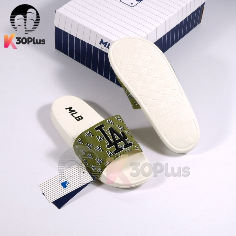 Dép MLB Quai Ngang logo LA mix
