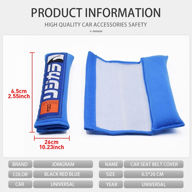 Bộ 2 Vỏ Bọc Dây Đai An Toàn Xe Hơi Đua JDM Type ONE Phong Cách Nhật Bản  Đệm Bọc Dây Đai An Toàn Xe Hơi Thoải Vỏ bọc dây đai an toàn họa tiết xe hơi  trang trí  Bao bọc vai xe hơi sự bảo vệ Bọc vải đệm vai dây đai an toàn xe hơi phụ kiện nội thất ô tô