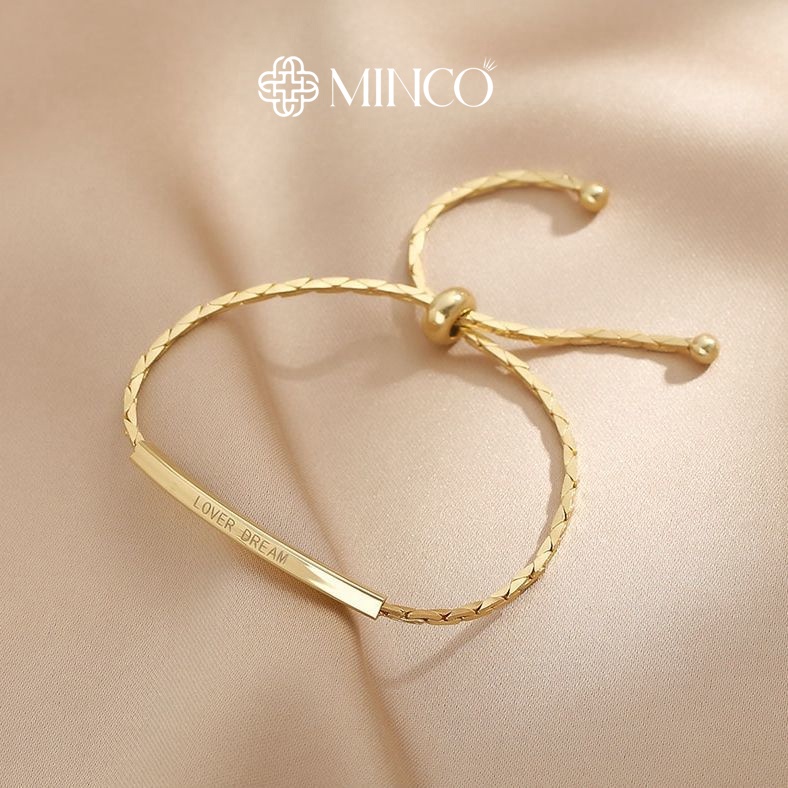 Lắc tay nữ dây rút Minco Accessories phụ kiện dự tiệc sang chảnh trang sức nữ kỷ yếu đẹp VT30