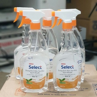 Xịt Rửa Tay Khô 650ml hàng C.Select sát khuẩn 99,99% mọi thứ.