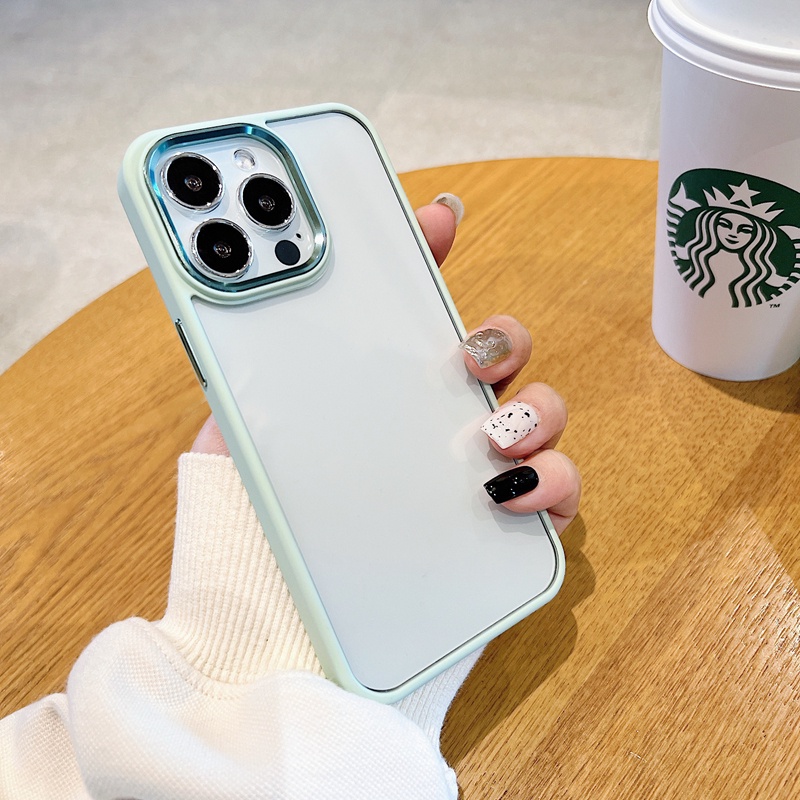 Ốp Điện Thoại Nhựa Cứng Trong Suốt Chống Sốc Cho iPhone 11 12 13 Pro Max