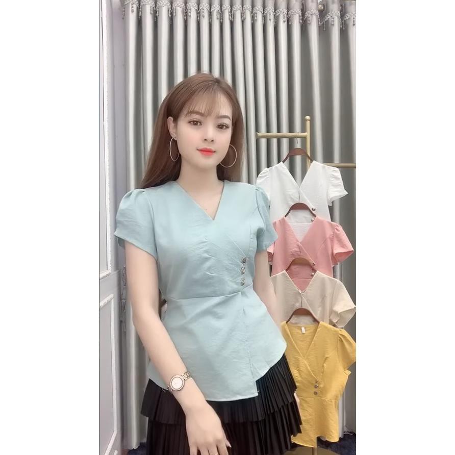 Áo đũi nữ áo kiểu peplum A9, GIÁ CỰC SỐC, Màu nào cũng xinh, màu nào cũng dễ mặc xinh