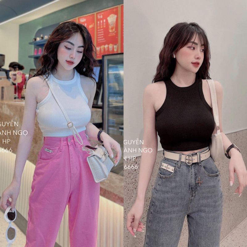 Áo thun tăm ba lỗ croptop