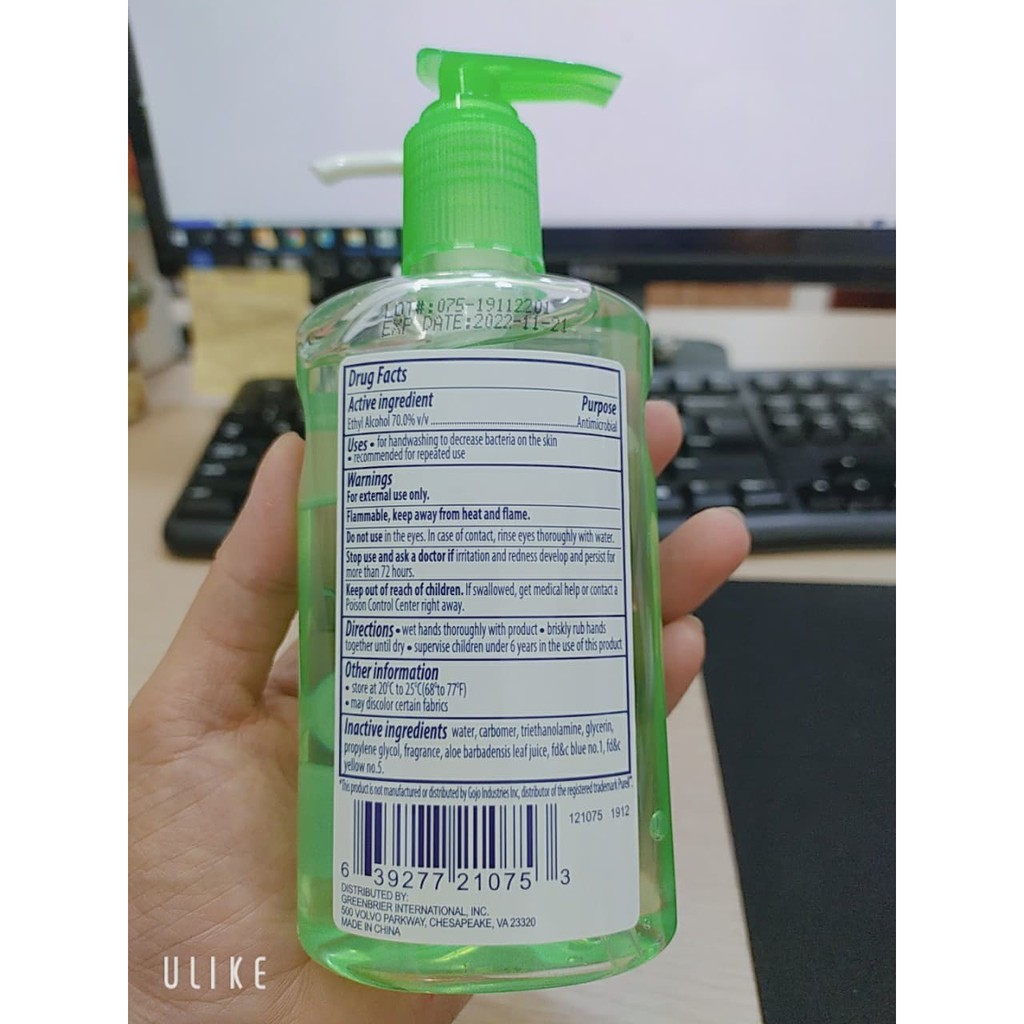 Gel rửa tay khô Assured Hand Sanitizer 236ml của Mỹ