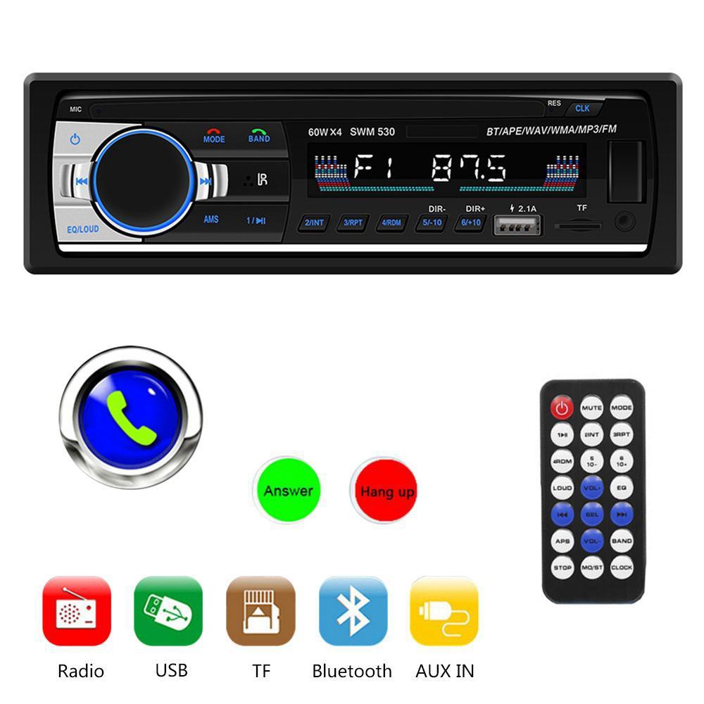 Bộ thiết bị phát thanh/Autoradio Bluetooth hỗ trợ FM AUX đầu đọc SD USB cho xe hơi-168-OXUI7