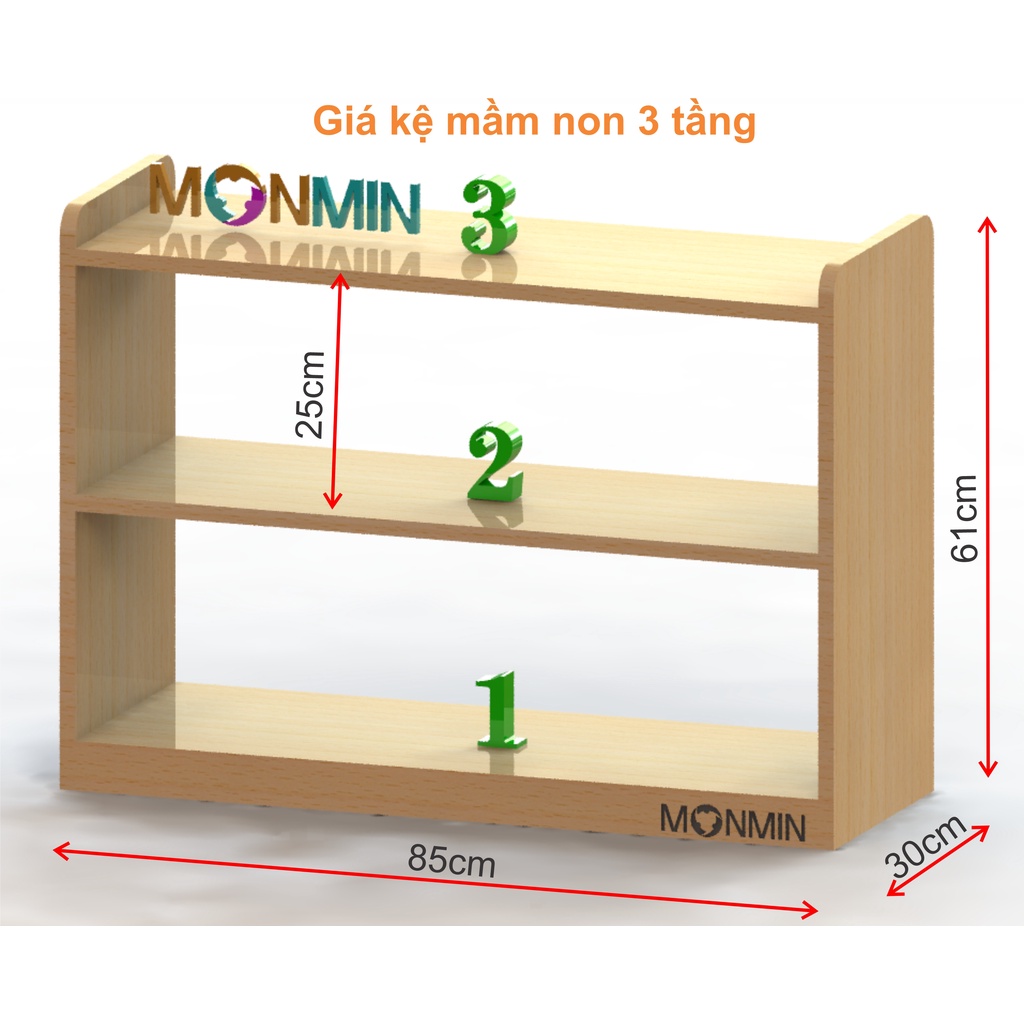Giá kệ mầm non cao cấp chuẩn Montessori