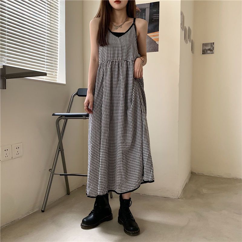 Váy Babydoll Cổ V Phong Cách Ulzzang