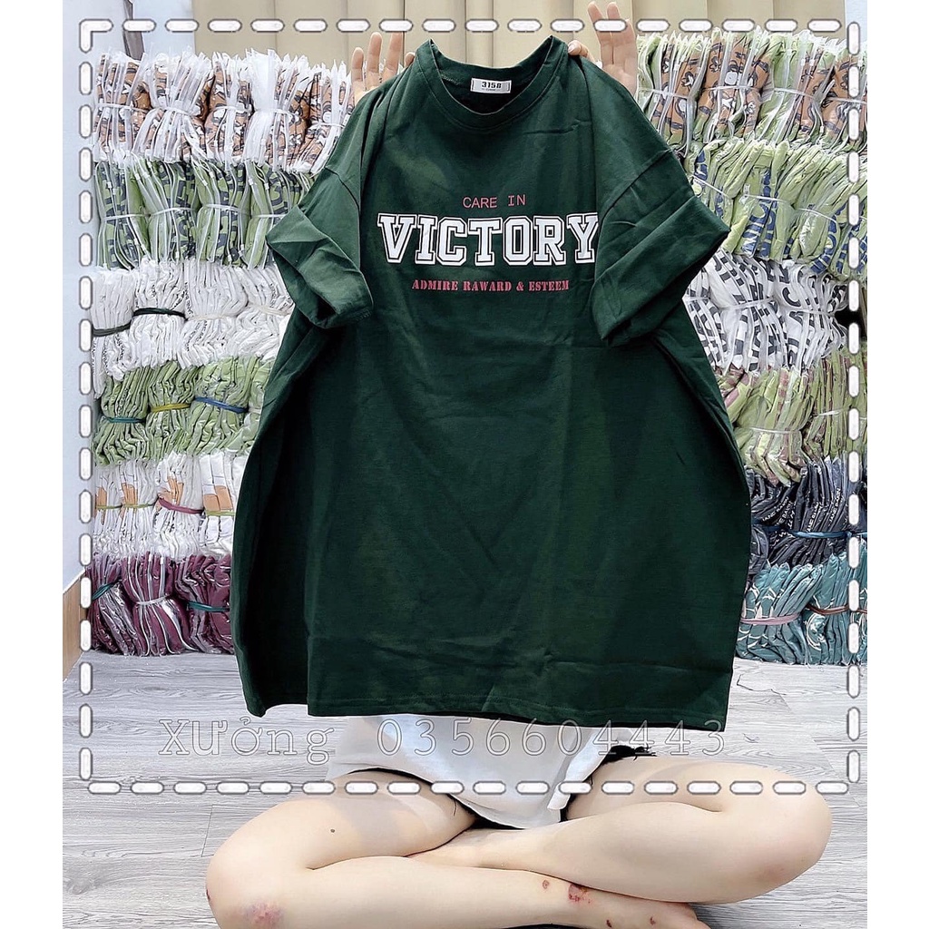 Áo Thun Victory Chất Cotton Khô ♥️ Form Rộng Tay Lỡ