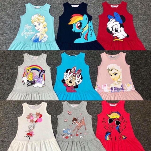 Đầm H&M xuất khẩu sz 1-12y