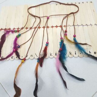 Dây quấn đầu (headband) gắn lông vũ phong cách boho