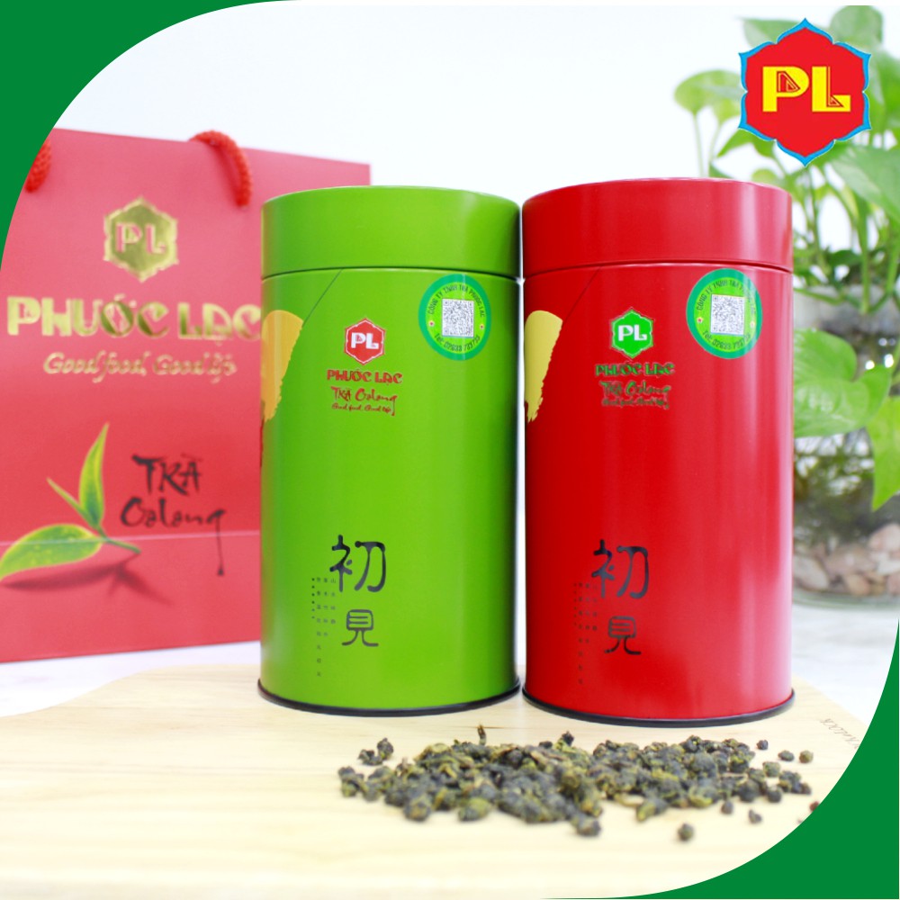 02 Hộp Trà Biếu ô long cao cấp (oolong) 100g Kim Tuyên Phước Lạc - Trà thượng hạng