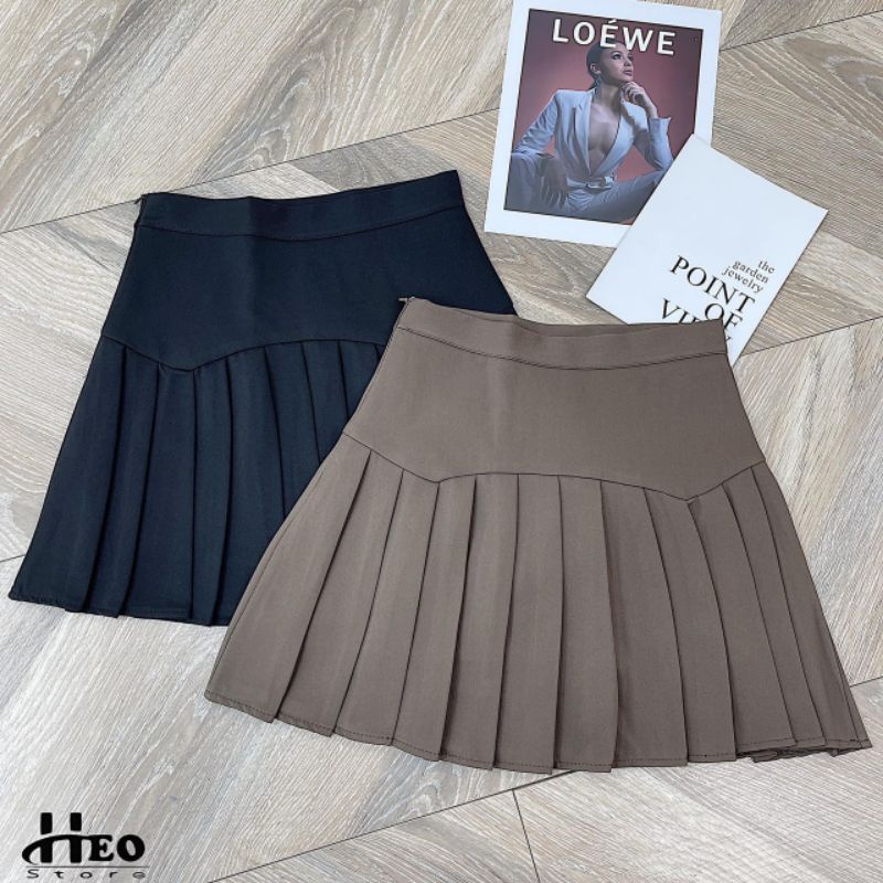 Chân váy xếp ly hàng QC