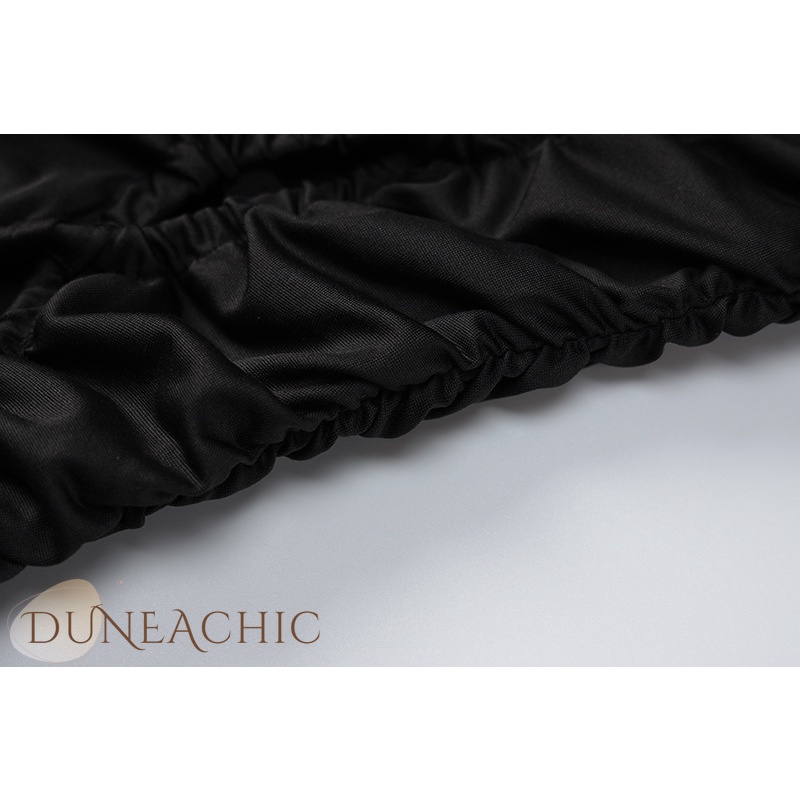 DUNEA Đầm Ôm Hai Dây Hở Lưng Xếp Ly Quyến Rũ Cho Nữ