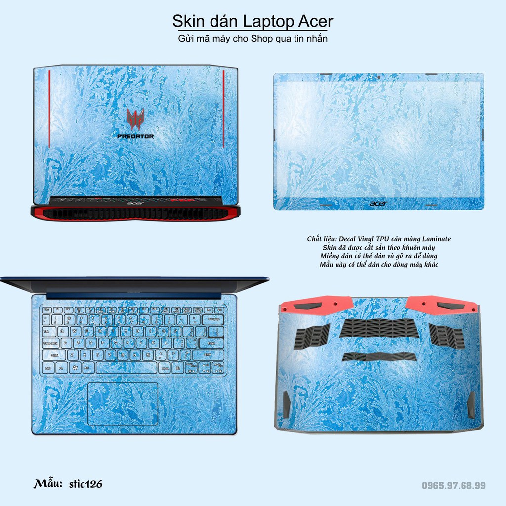 Skin dán Laptop Acer in hình Hoa văn sticker _nhiều mẫu 21 (inbox mã máy cho Shop)