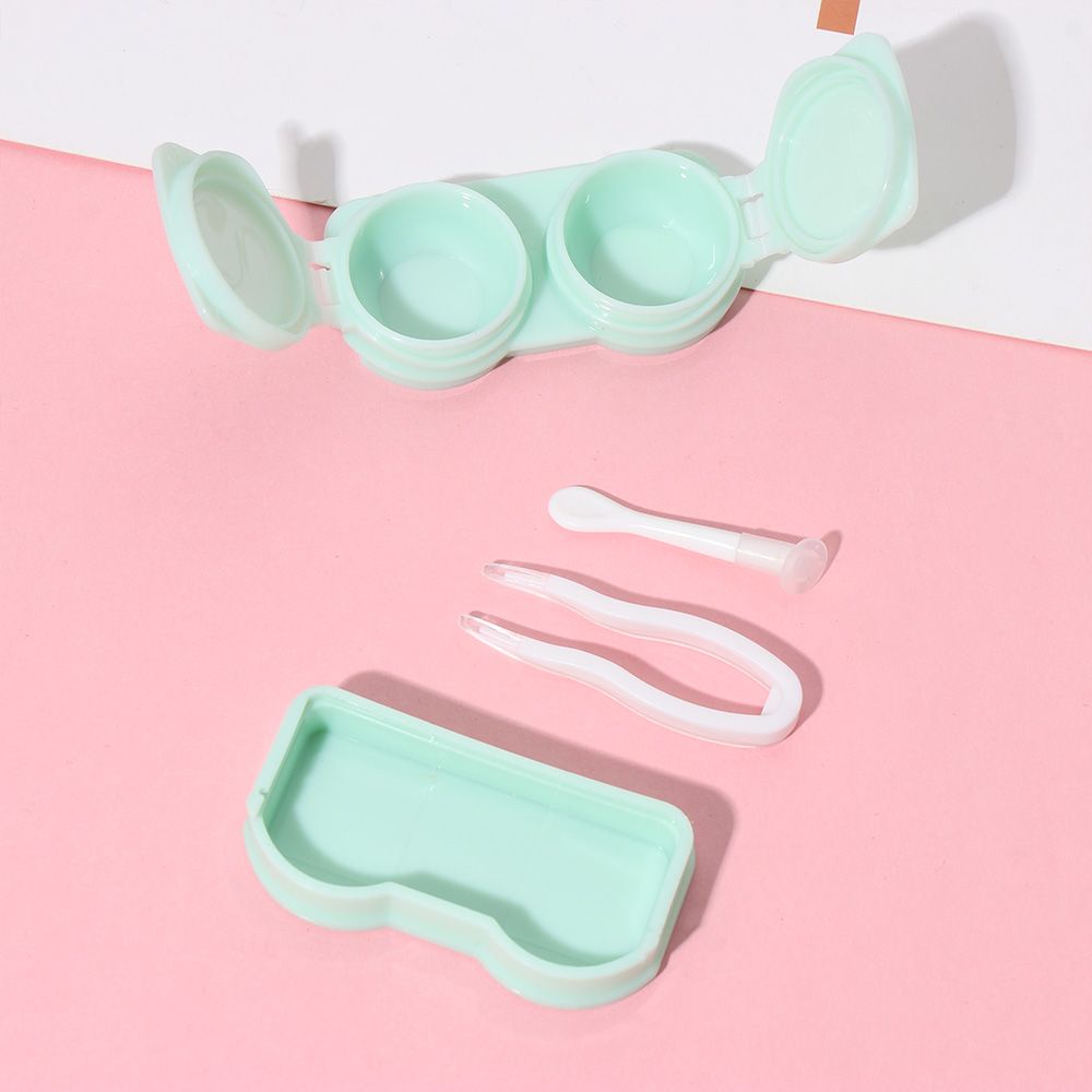 Hộp đựng kính áp tròng mini bằng nhựa màu kẹo đơn giản dễ thương