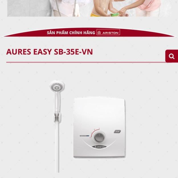 Máy nước nóng có bơm ariston SB-35EP-VN-hàng chính hãng