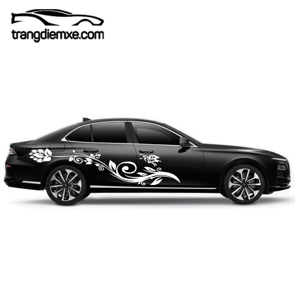 Decal Họa Tiết Bướm Hoa Y62 Tem Dán Bay Bổng Trangdiemxe