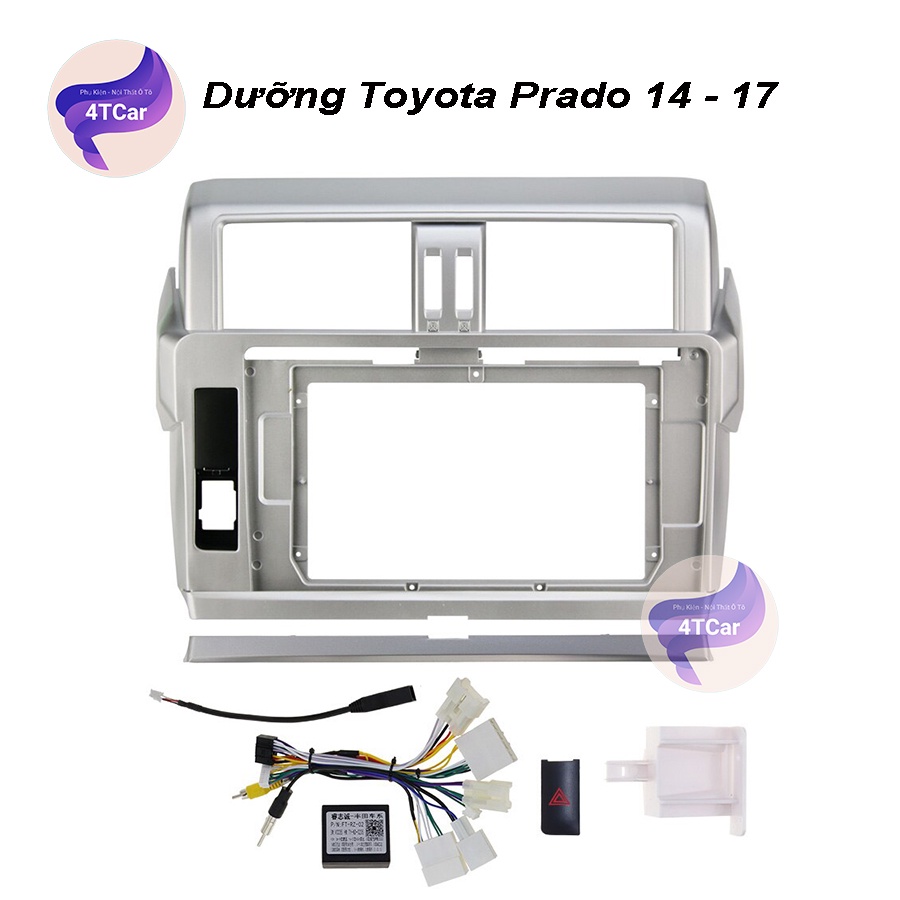 Mặt dưỡng Toyota Prado 2014-2016 (10 inch) có CANBUS