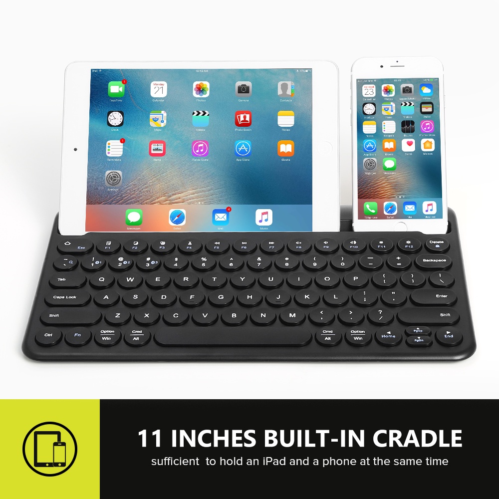 Bàn Phím Bluetooth Không Dây Delux K2213V Kèm Giá Đỡ 78 Phím Cho Windows Mac